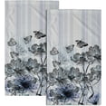 thumbnail image 1 of Modern Floral Hand Towels Butterfly Flower Bathroom Towel Set of 2 Soft Absorbent Small Bath Towels Decorative Kitchen Guest Dish Towel, 1 of 16