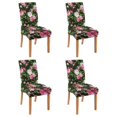 thumbnail image 1 of Modern Floral Peony Autumn Leaves Dining Chair Covers Set of 4 Washable Polyester Stretch Slipcovers Removable Protector for Farmhouse Home, 1 of 7