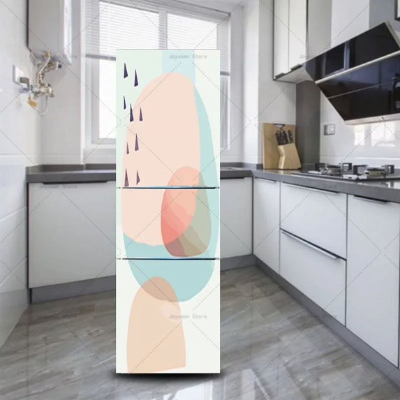 Modern Floral Refrigerator Sticker Decorative Sticker Simple Decorative Painting Door Film DIY Water