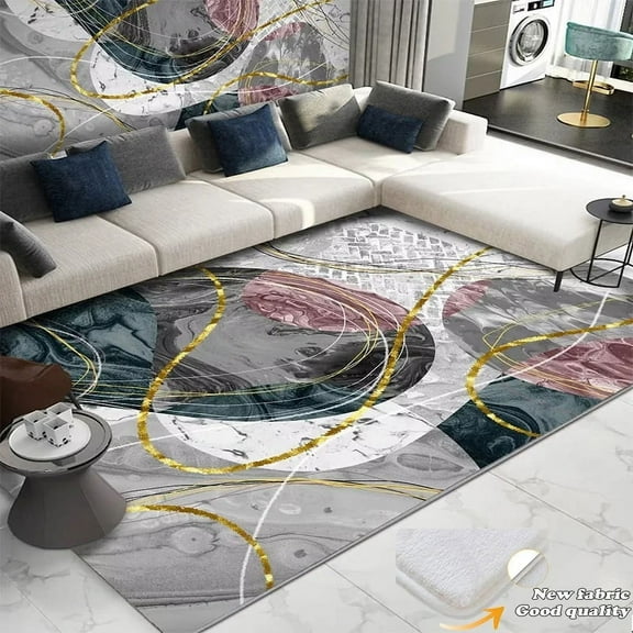 Modern Floral Style Living Room Rug Home Decoration Big Size Bedroom Carpet Large Area Rug Soft Comfortable Flannel Mats