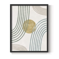 Modern Flow in Black Solid Wood 16 x 20 Framed Print
