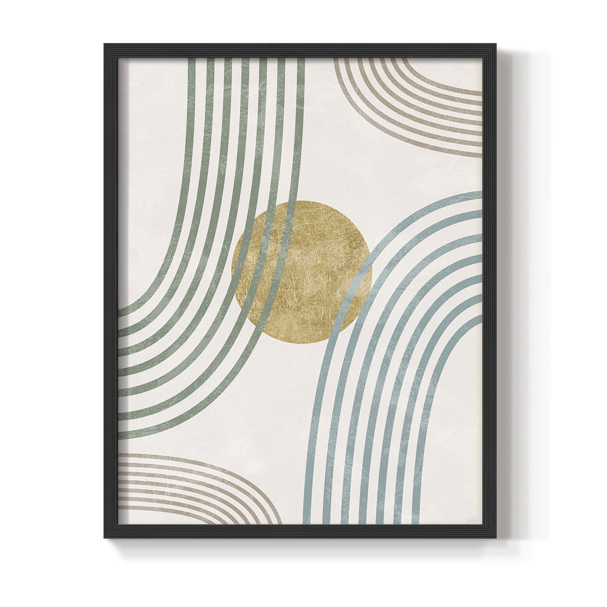 Modern Flow in Black Solid Wood 8 x 10 Framed Print