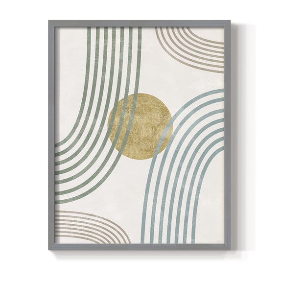 Modern Flow in Gray Solid Wood 8 x 10 Framed Print