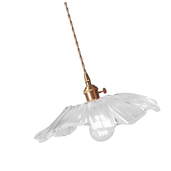 Modern Flower Glass Pendant Lamp Energy Efficient for Kitchen Lighting Fixture