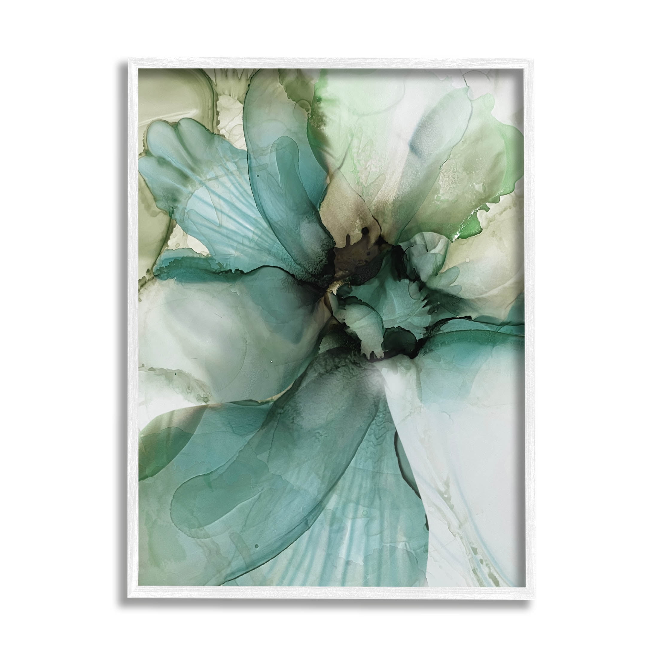 Modern Flower Petal Botanical Abstract Graphic Art White Framed Art Print Wall Art