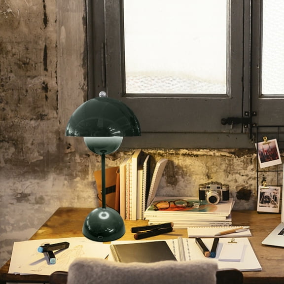 Modern Flowerpot Cordless Table Lamp, Flower Bud Lamp Modern Flowerpot Cordless Mushroom Touch Table Lamp, Rechargeable Battery Operated Mushroom Light,Portable Bedside LED Desk Lamp
