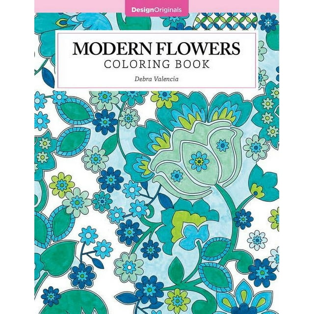 Modern Flowers Coloring Book - Walmart.com
