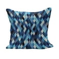 thumbnail image 1 of Modern Fluffy Throw Pillow Cushion Cover, Fashion Triangles Hexagons and Geometrical Shapes in Blue and White Colors Image, Decorative Square Accent Pillow Case, 16" x 16", Multicolor, by Ambesonne, 1 of 5