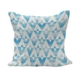 thumbnail image 1 of Modern Fluffy Throw Pillow Cushion Cover, Geometric Contemporary Shapes Triangle Line with Clear Sky and Cloudy Backdrop Image, Decorative Square Pillow Case, 28" x 28", Pale Blue, by Ambesonne, 1 of 5
