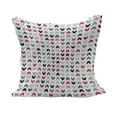 thumbnail image 1 of Modern Fluffy Throw Pillow Cushion Cover, Geometrical Chevron Zig Zag Lines Triangles Pattern Contemporary Art Print, Decorative Square Pillow Case, 24" x 24", Hot Pink Grey White, by Ambesonne, 1 of 5