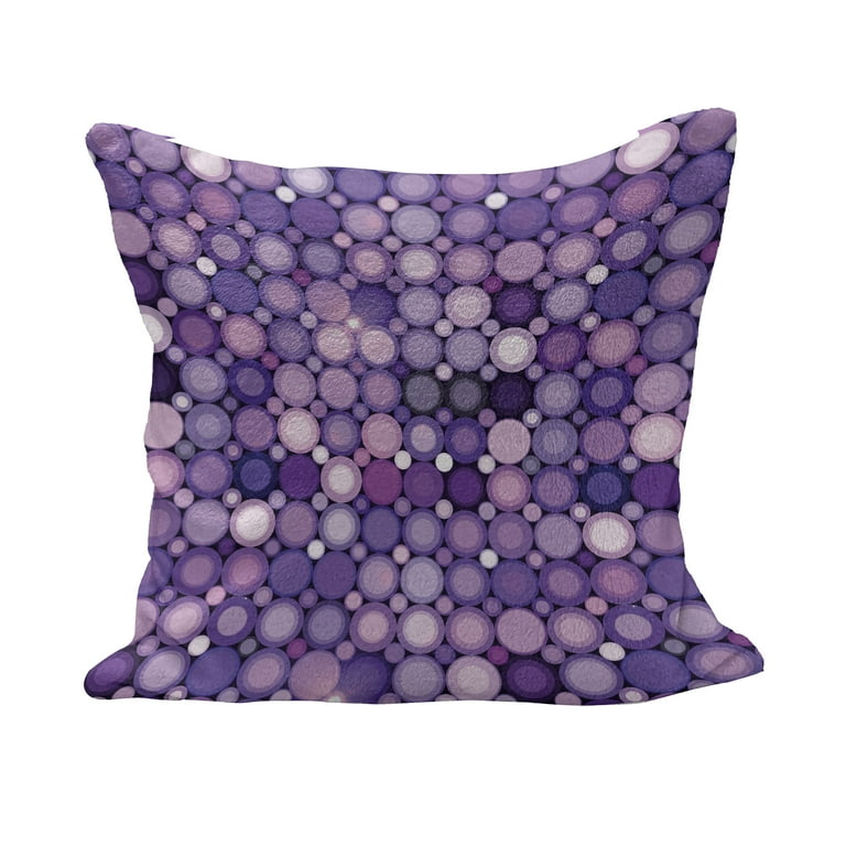 Modern Fluffy Throw Pillow Cushion Cover Geometrical Violet