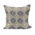thumbnail image 1 of Modern Fluffy Throw Pillow Cushion Cover, Nested Square Shaped Lines with Minimalist Simple Design Geometric Print, Decorative Square Accent Pillow Case, 16" x 16", Black White Yellow, by Ambesonne, 1 of 5