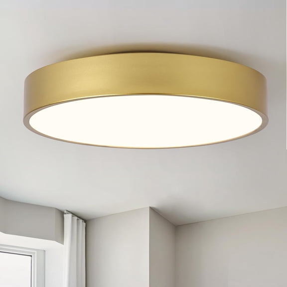 Modern Flush Mount Ceiling Light Fixture,Contemporary 3-Light Round Ceiling Lights with White Shade for Hallway,Foyer,Entryway,Closet, Bedroom,Kitchen(15.8")