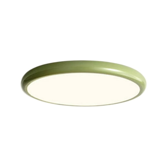 Modern Flush Mount Ceiling Light with Full Spectrum LED Eye Protection Three Color Temperatures Durable Aluminum Housing for Bedroom Living Room Green