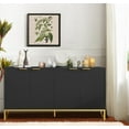 thumbnail image 1 of Modern Fluted Sideboard Buffet Cabinet Kitchen Storage Cabinet with Adjustable Shelf, Credenza Accent Storage Cabinet for Hallway, Dining Room, Living Room, 1 of 8