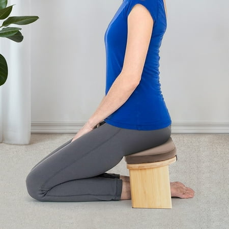 Modern Foldable Kneeling Meditation Bench Meditation Stool With Cushion & Bag