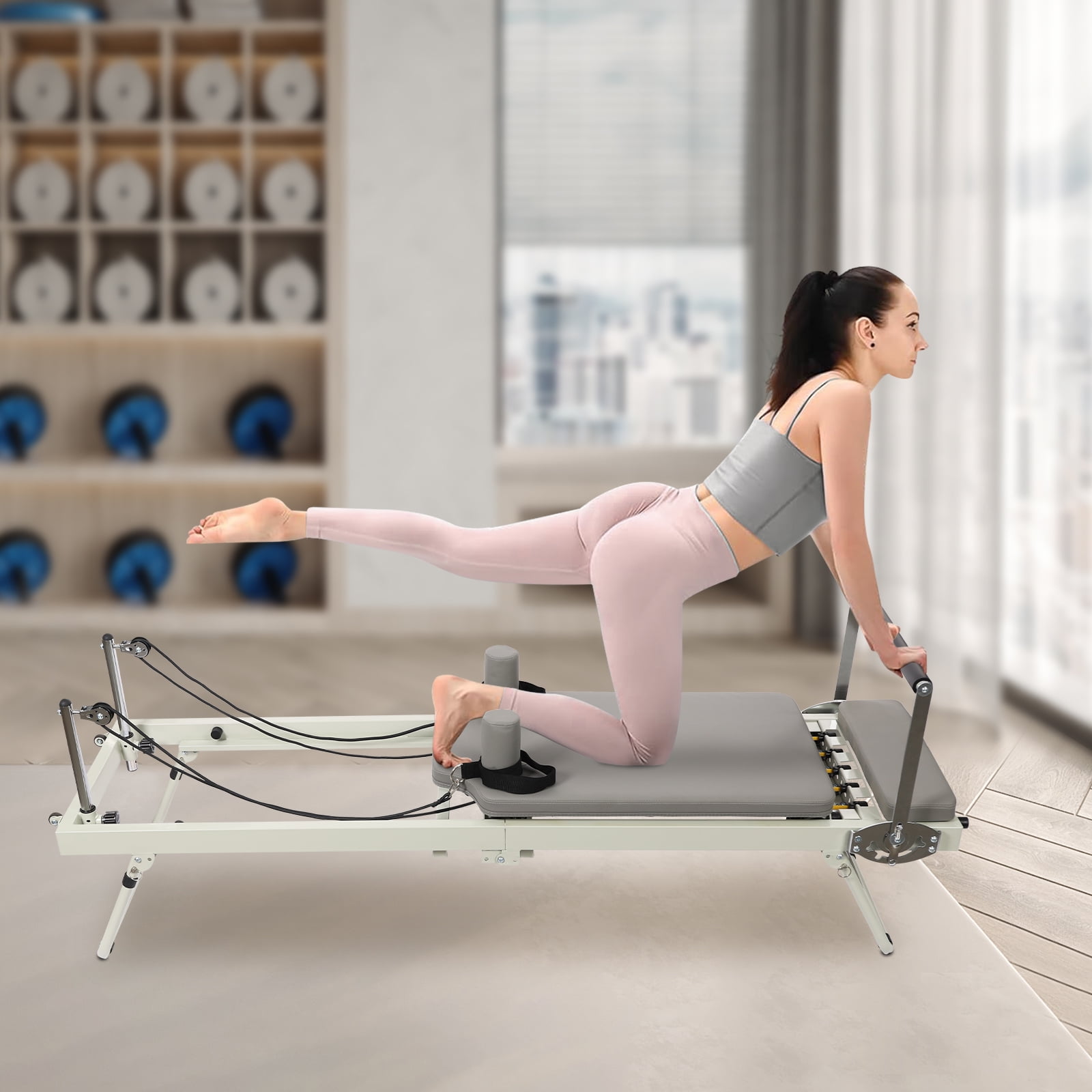 Modern Foldable Pilates Board, Pilates Reformer Set Max 264.55lbs ...