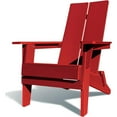 thumbnail image 1 of Krikacy Modern Folding Adirondack Chair, All-Weather HIPS Plastic Outdoor Lounge w/Cup Holder, Red, 1 of 6