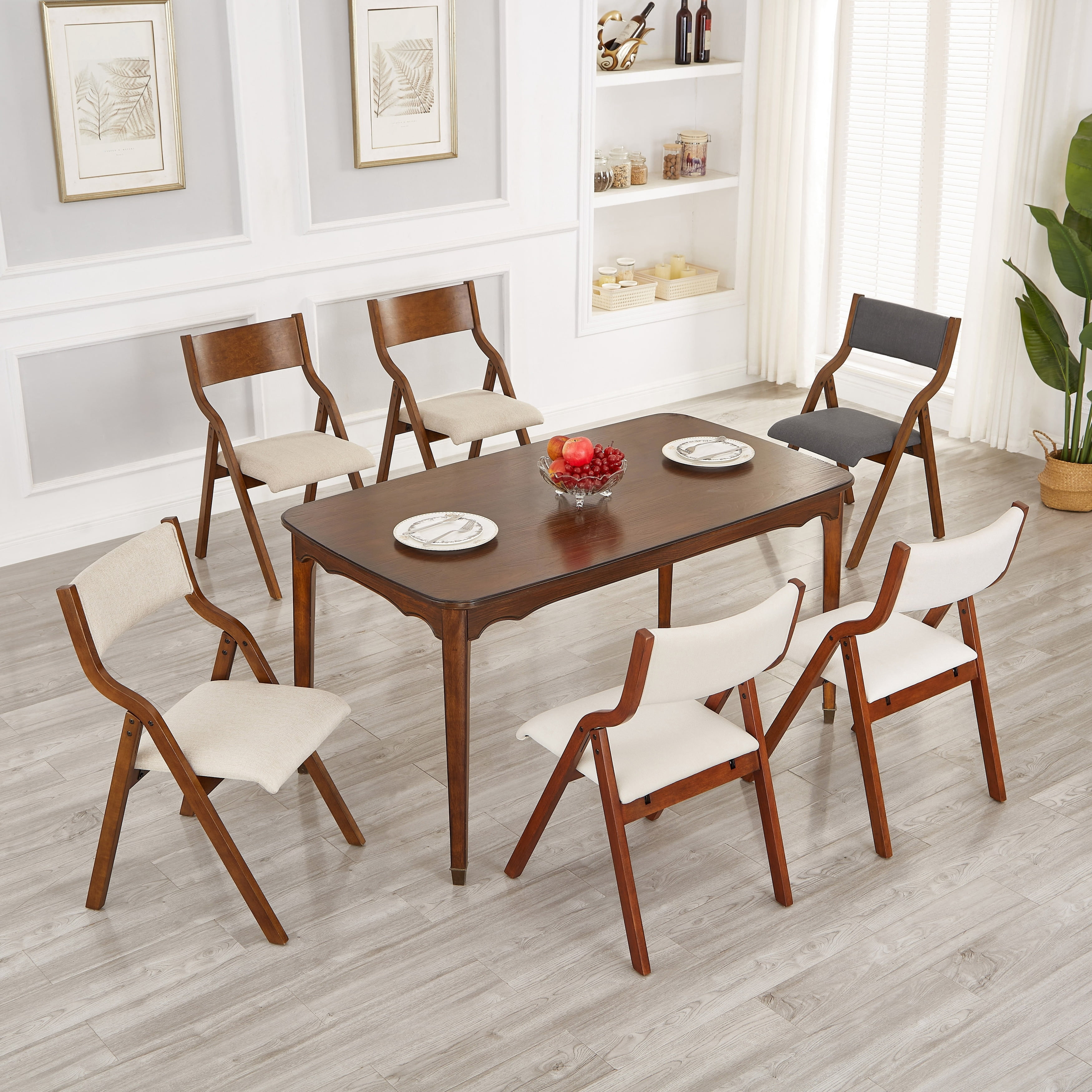 Modern Folding Chairs Folding Dining Room Chairs Set of 2, 18" Seat ...