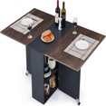 Modern Folding Dining Drop Leaf Dining & Expandable Kitchen with Drawer