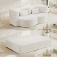 Modern Folding Sofa Bed, Convertible Sleeper Chair with 2 Pillows, Fold