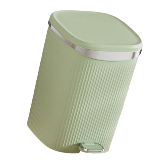 Modern Foot Operated Garbage Bin with Sealed Lid to Odors, Wastebasket Step Trash Can Perfect for Home