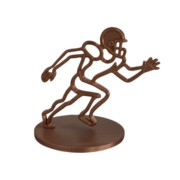 Modern Football Player Sculpture Metal Art Figurine Unique Sports Decor for Office Desk Home Display Gift Trophy Award