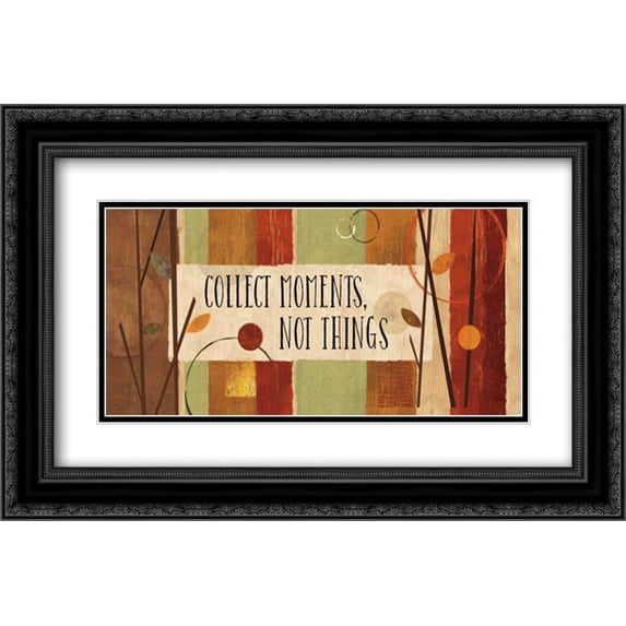 Modern Forest Quote IV 2x Matted 24x16 Black Ornate Framed Art Print by Charron, Veronique