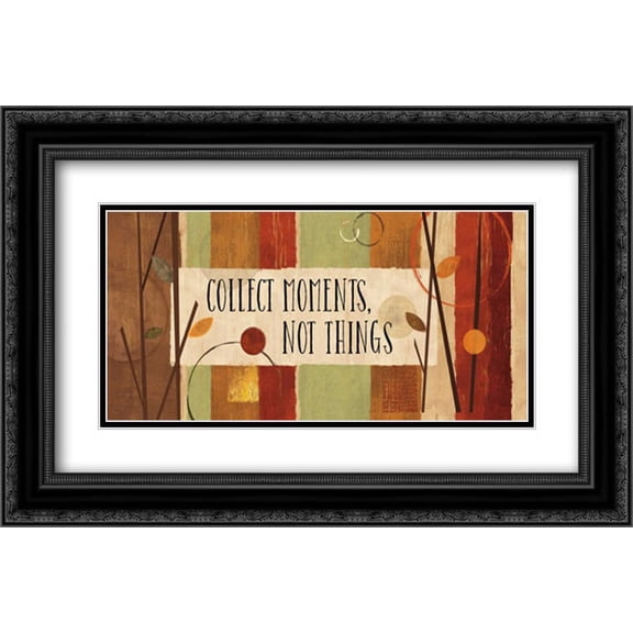 Modern Forest Quote IV 2x Matted 24x16 Black Ornate Framed Art Print by Charron, Veronique
