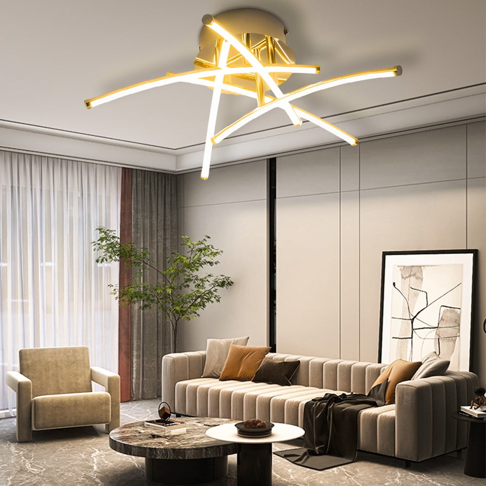 Modern Fork Ceiling Lamp Creative Waved Pendant Lamp for Living Room ...