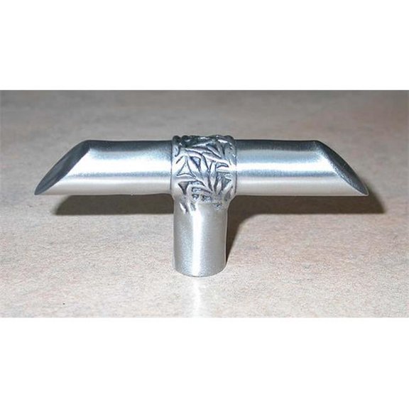 Modern Form Bar with leaf Motif Knob- Shiny