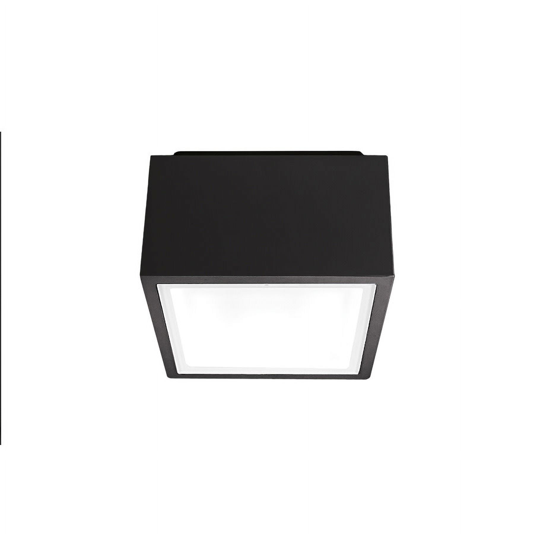 Black Aluminum LED Indoor/Outdoor Flush Mount Light