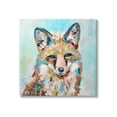 thumbnail image 1 of Modern Fox Blue Accent Animal Animals & Insects Painting Gallery Wrapped Canvas Print Wall Art, 1 of 7