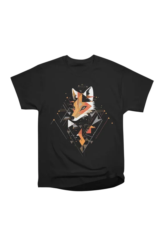Modern Fox Geometry T-Shirt Tee Gift For Him Merch For Her Apparel For Friend