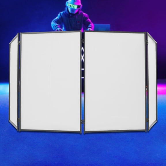 Modern Free Standing DJ Event Facade Portable Foldable 4-Panel Light Metal Frame Booth With Carry Bag