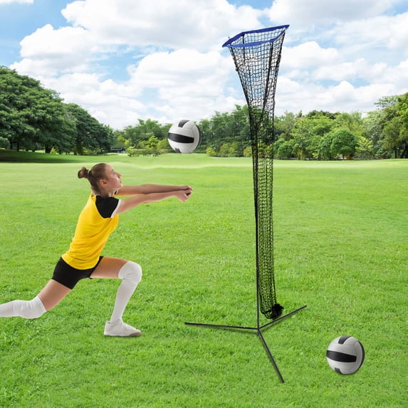 Modern Free Standing Volleyball Training Equipment with Adjustable Height and Angle for Patios