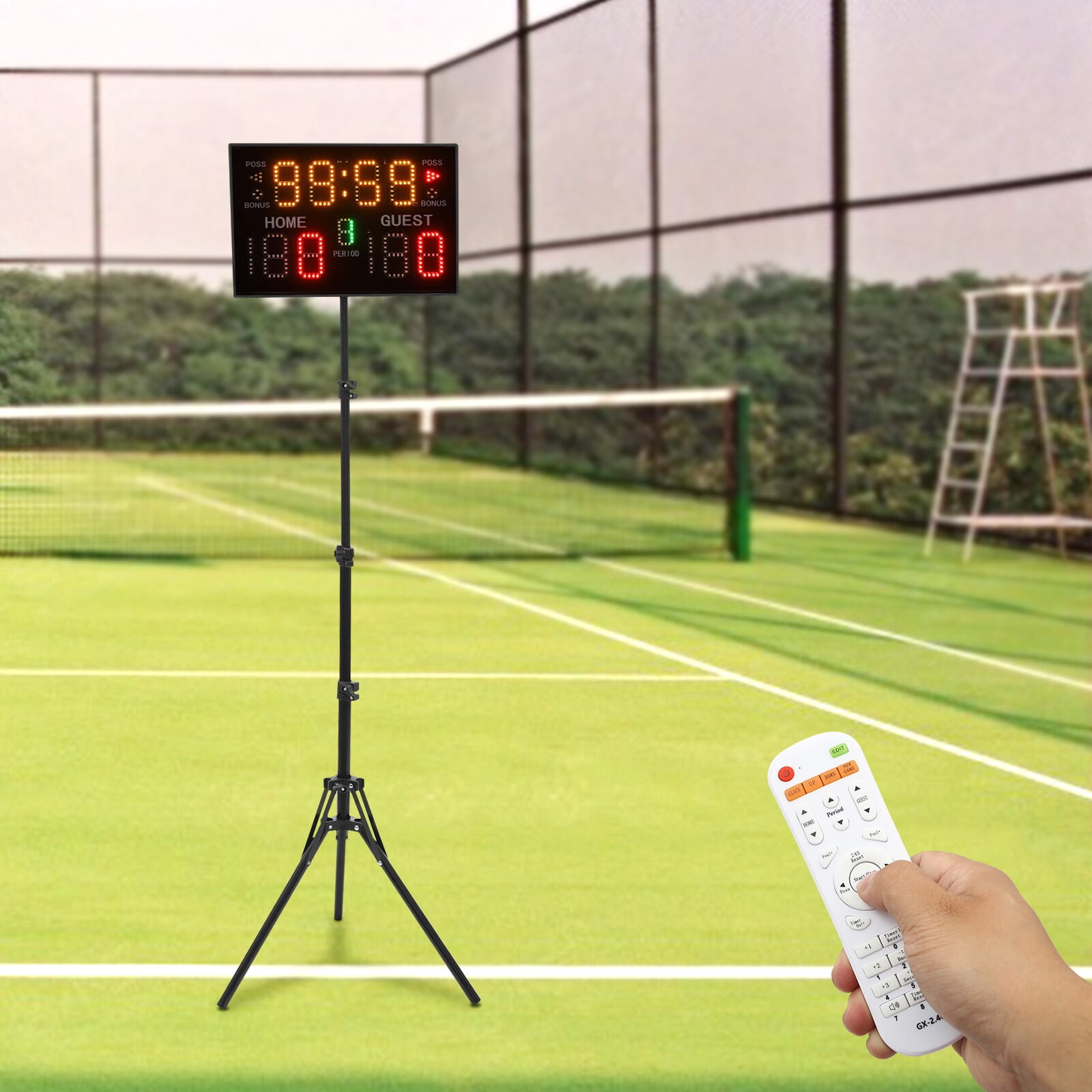 Modern Freestanding Black Digital Scoreboard with Remote Control for ...
