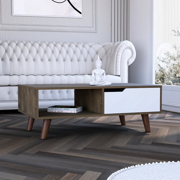 Modern Freestanding End Table | Foldable in Living Room | Particle Board Filler | Four Stylish Legs