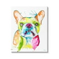 thumbnail image 1 of Modern French Bulldog Fun Portrait Animals & Insects Graphic Art Gallery Wrapped Canvas Print Wall Art, 1 of 7