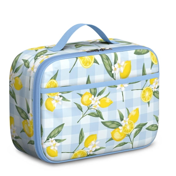 Modern Fresh Lemon Print Lunch Bag - Thermal Insulation, Lightweight & Spill-Resistant Interior