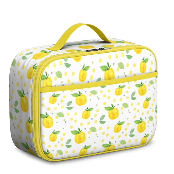 Modern Fresh Lemon Print Lunch Box - 8-Hour Thermal Retention, Leakproof & Lightweight