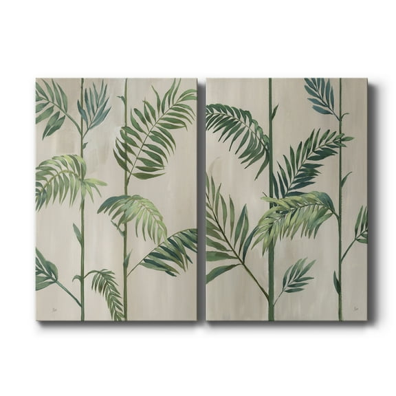 Modern Fronds II Premium Gallery Wrapped Canvas - Ready to Hang - Set of 2 - 8 x 12 Each