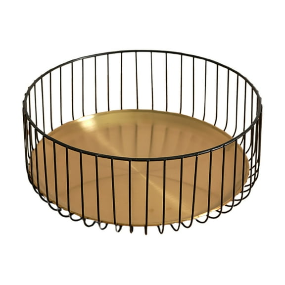Modern Fruit Bowl for Kitchen Counter&Table Centerpiece-Rustic Wire Mesh Produce Basket with Wood & Metal Design,Coffee Pod Basket Holder,Versatile Home Kitchen Organizer