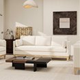 thumbnail image 1 of Modern Furniture , 84", French Beige Velvet, Reversible Back Cushion, Solid Base Furniture, 84" Performance Pet- Upholstery, 1 of 4