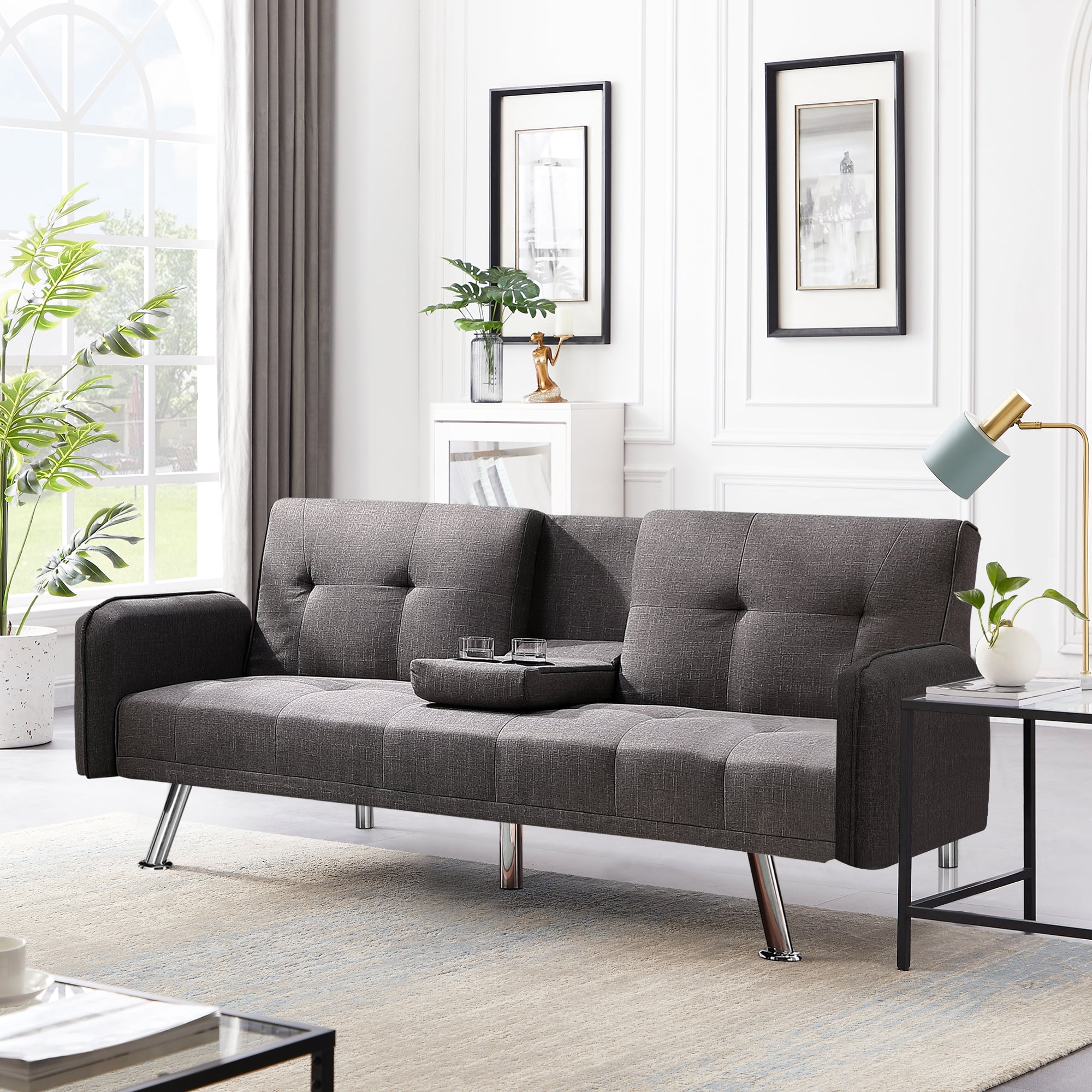 Modern-Futon-Sofa-Bed-Linen-