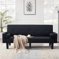 Modern Futon Sofa Beds, Velvet Convertible Sofa Couch, Recliner Tufted