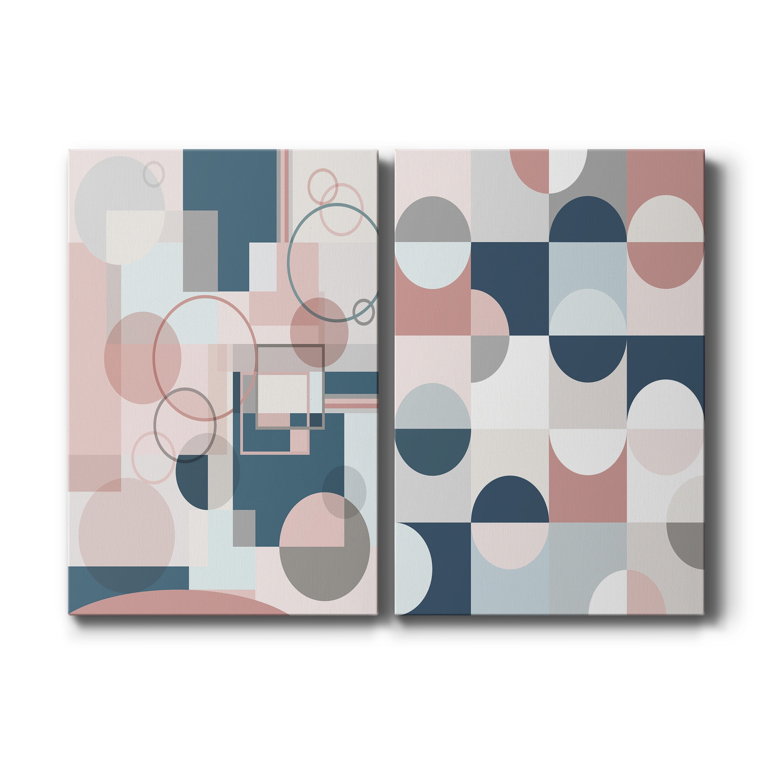 Modern Geo Premium Gallery Wrapped Canvas - Ready to Hang - Set of 2 - 12 x 18 Each