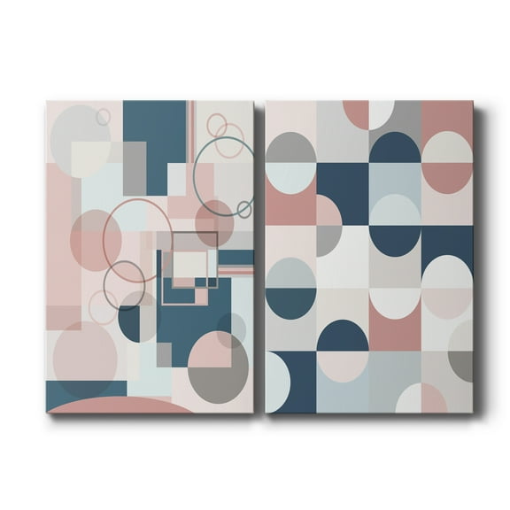 Modern Geo Premium Gallery Wrapped Canvas - Ready to Hang - Set of 2 - 8 x 12 Each