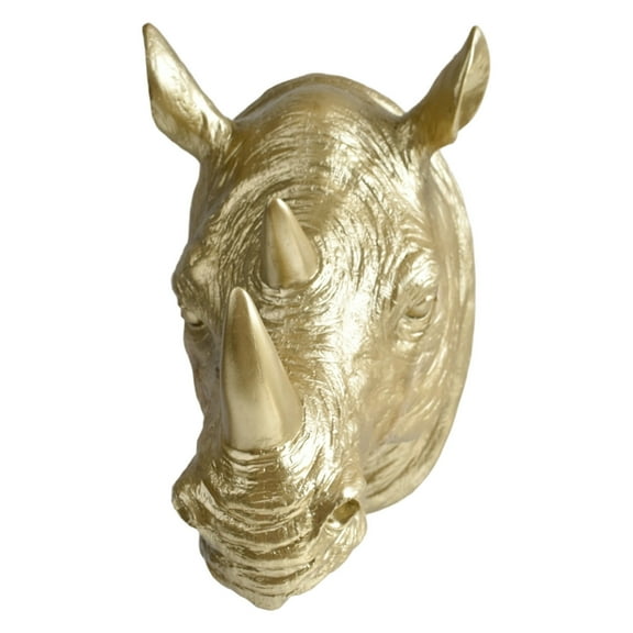 Modern Geometric Animal Head Wall Art Sculpture Resin Decorative Hanging Ornament for Living Room Entrance and Bedroom