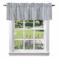 thumbnail image 1 of Modern Geometric Blue Stripe Dot Valances for Windows,Kitchen Valance Rod Pocket Short Curtain, Abstract Line Graffiti Beige Valance Curtain Window Valances for Bedroom Bathroom Living Room 42x12in, 1 of 9